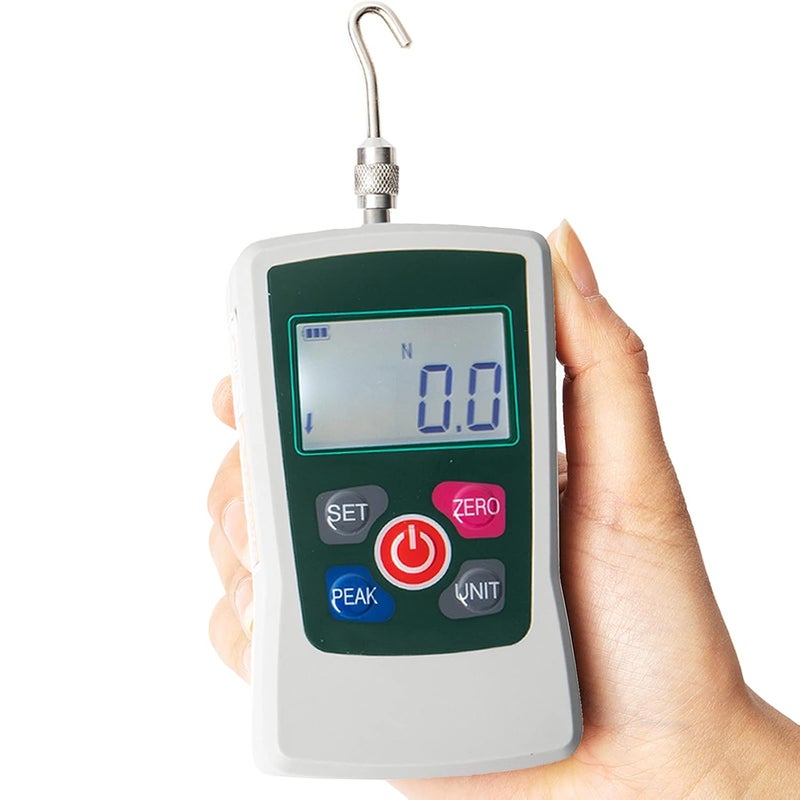 Beslands Digital Force Gauge 500N Push Pull Force Gauge Dynamometer Tension Gauge Tester Pressure Thrust Meter with Units N/LB/Kg/Oz, Portable Storage Case (AMF-500) - Image 1
